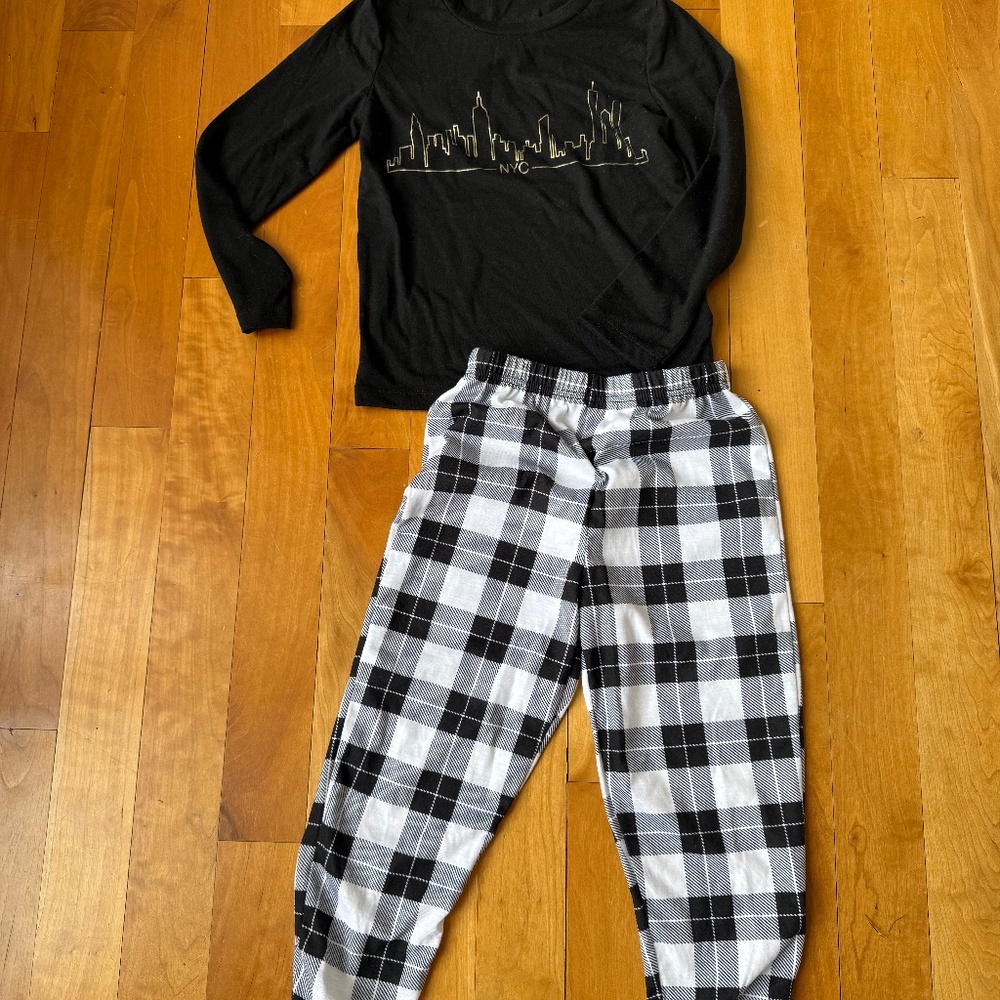 Unique boys Christmas pajamas with NYC skyline!